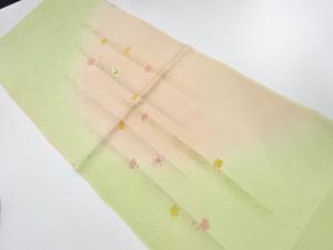 大特価品　未使用品　正絹　刺繍　丹後ちりめん　帯揚げ
